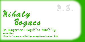 mihaly bogacs business card